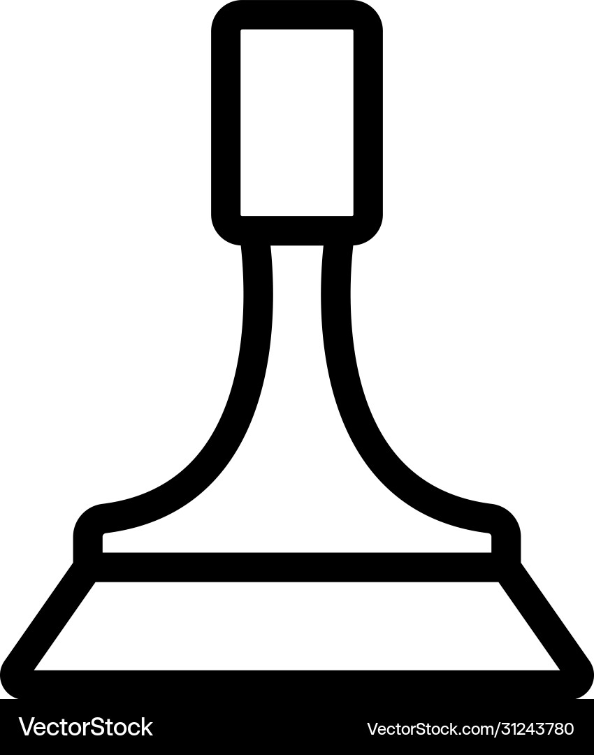 Plain squeegee with holder icon outline Plain squeegee with holder icon outline Vector Image
