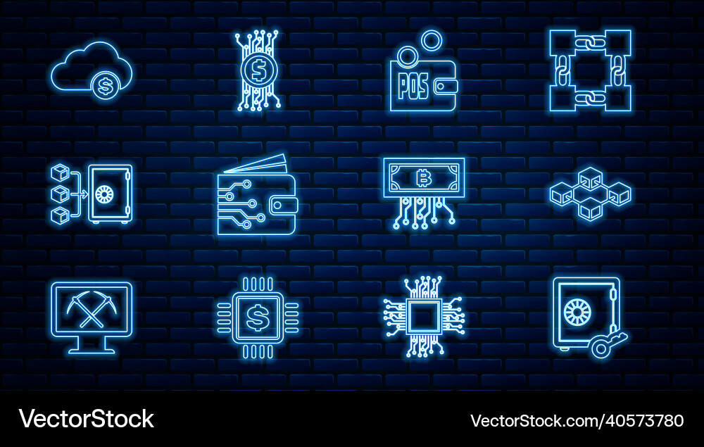 Proof of Stake Blockchain Technology vector image