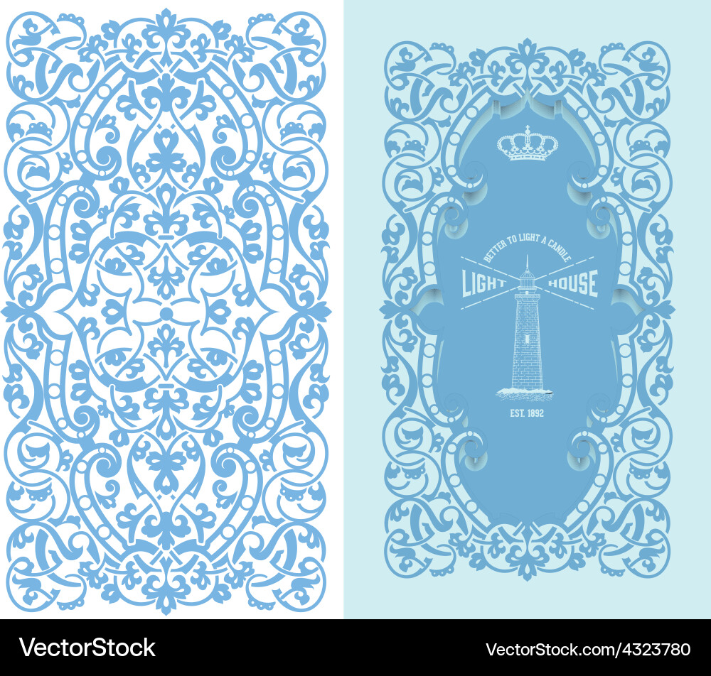 Retro frame and design element organized vector image