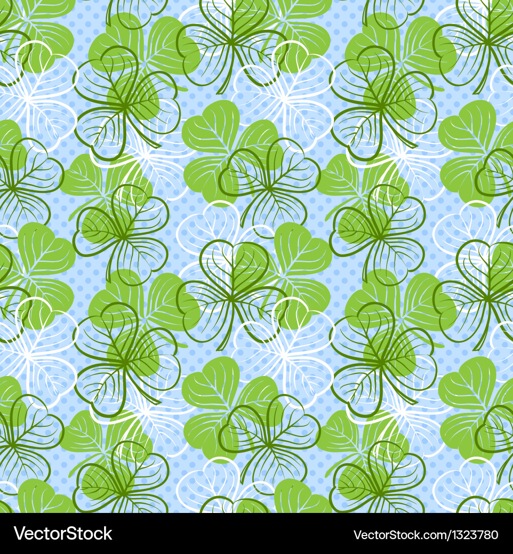 Seamless pattern with clover vector image