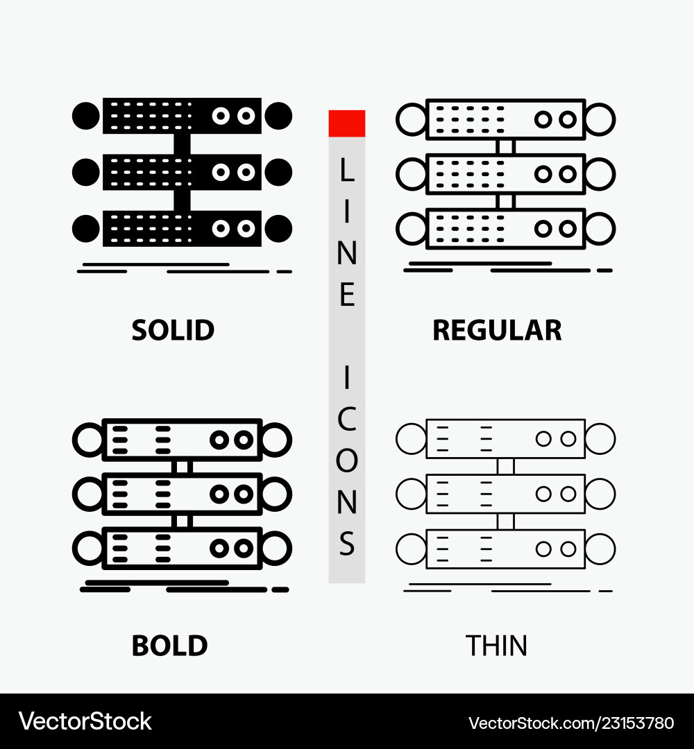 Server Rack Data Structure Icon Vector Image