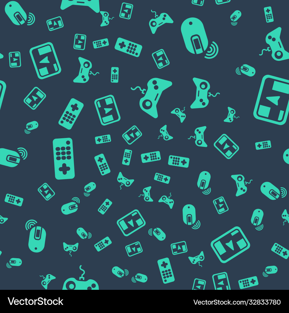 Set gamepad wireless computer mouse remote vector image