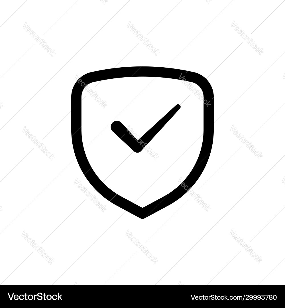 Shield with check mark icon Shield with check mark icon vector image