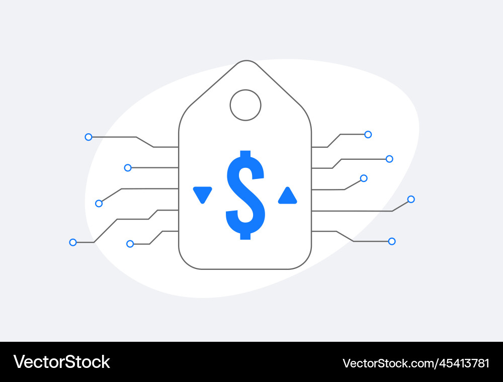 Ai pricing optimization concept ai-driven online Vector Image