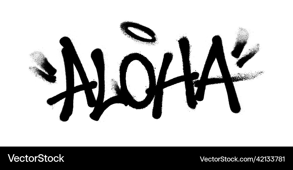 Aloha Graffiti Spray Art Vector Image