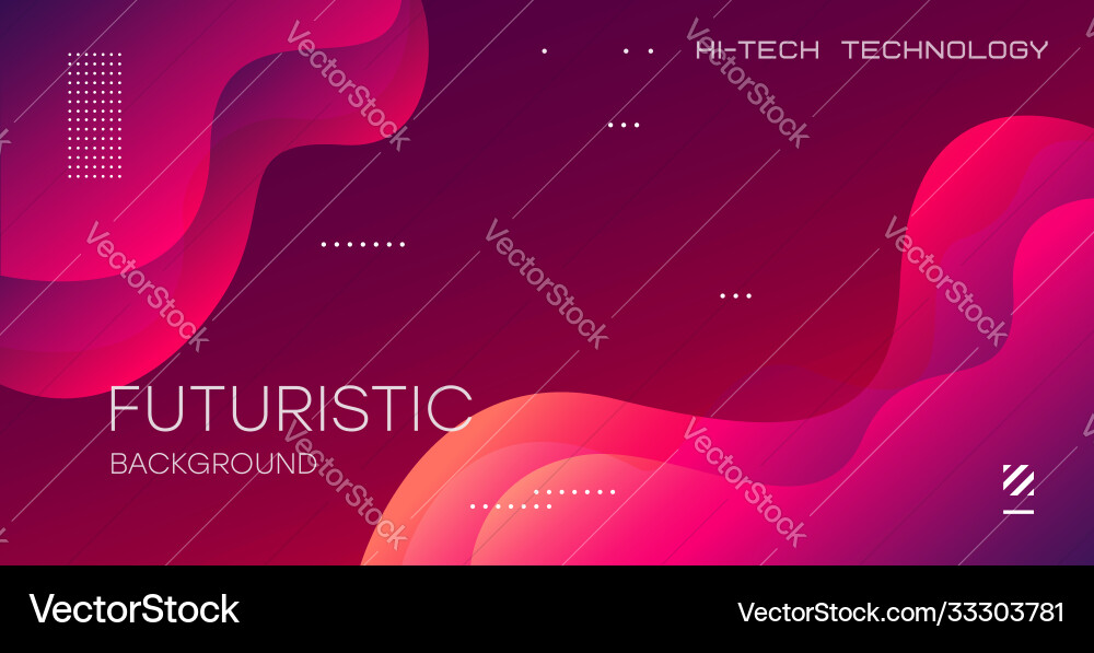 Background with gradient liquid forms abstract Vector Image