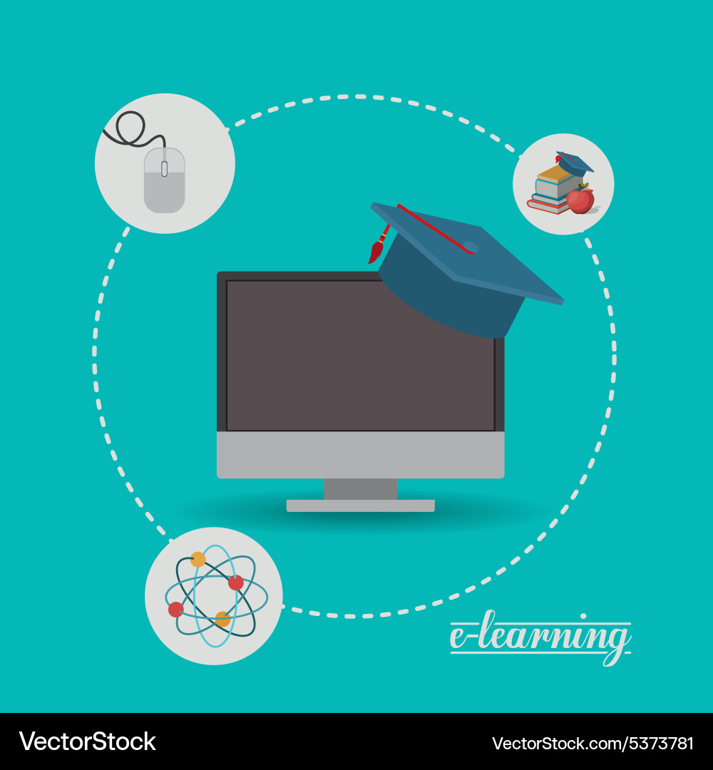 E-learning design Vector Image