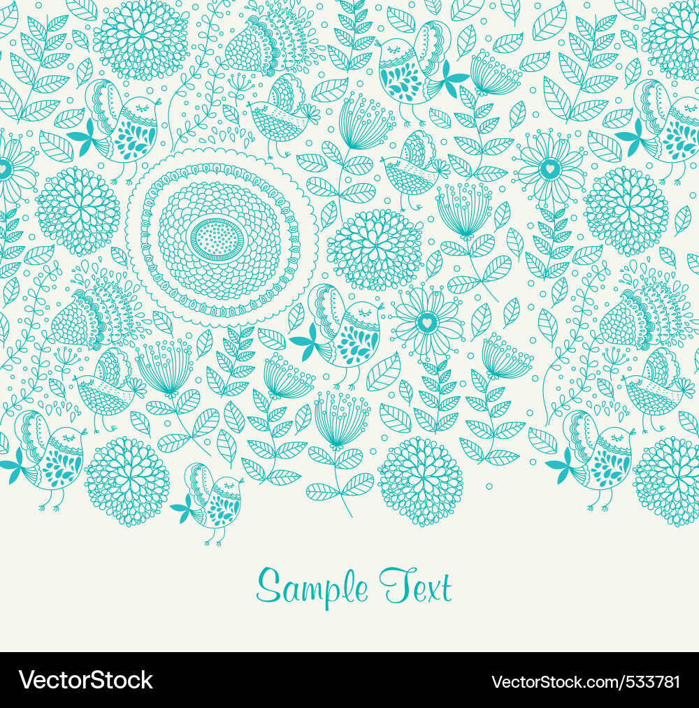 Floral Pattern Card vector image