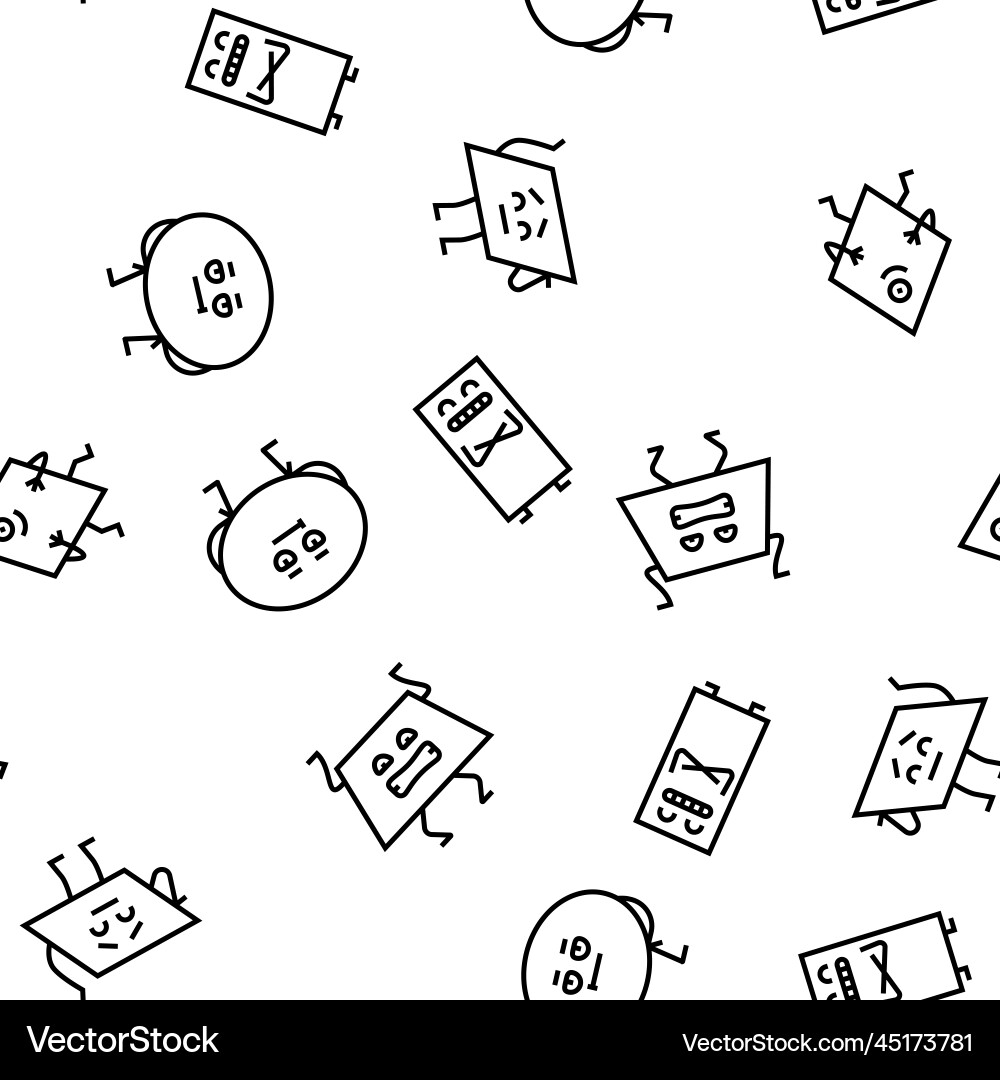 Geometric shape character seamless pattern Vector Image