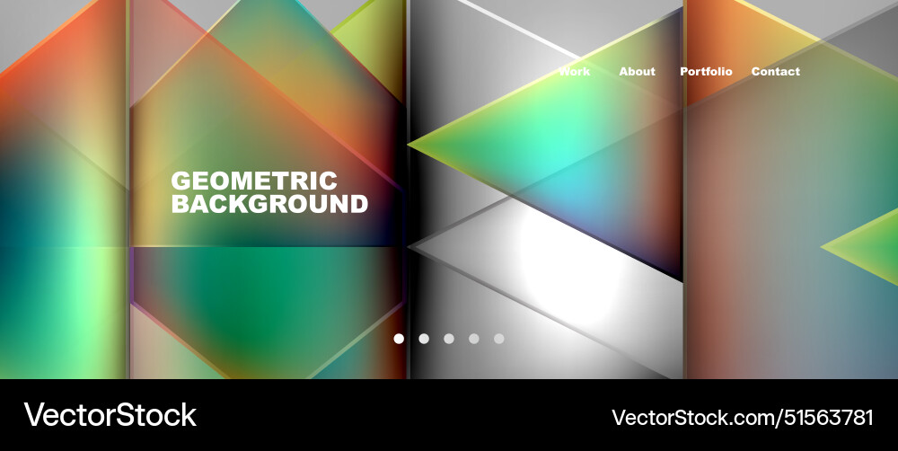 Gradient triangle geometric minimal wallpaper Vector Image