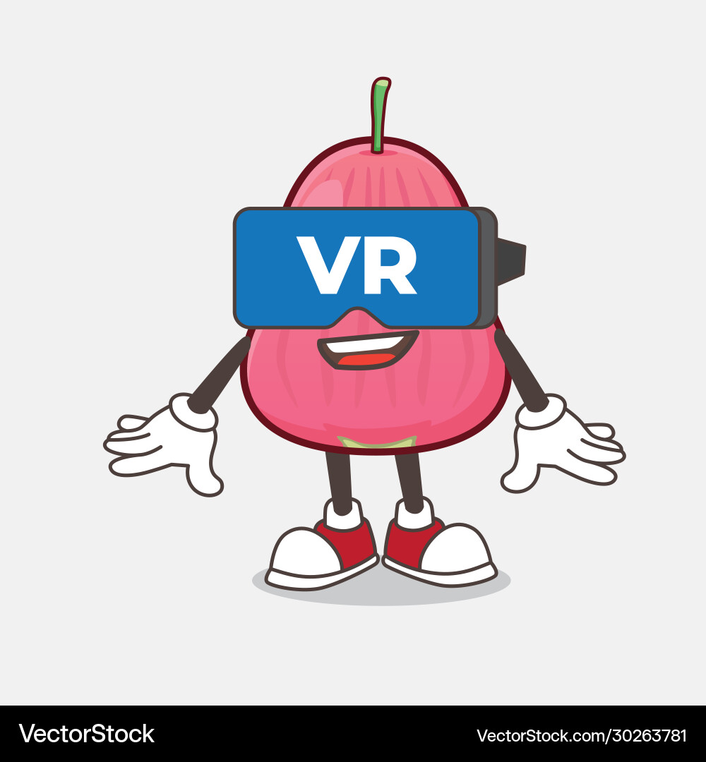 Java apple cartoon mascot character with virtual vector image