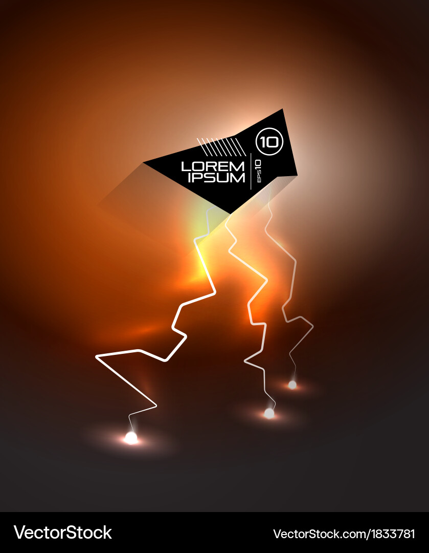 Lightning in the dark abstraction Vector Image