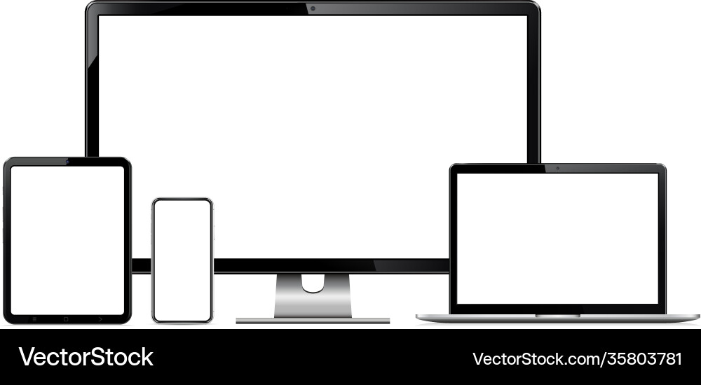 Modern technology devices - computer monitor Modern technology devices - computer monitor vector image