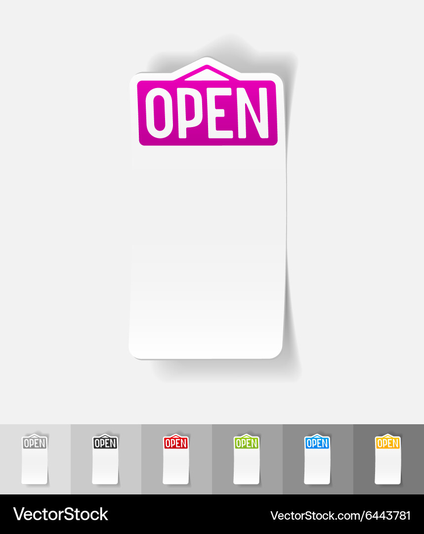 Realistic design element plate open Vector Image