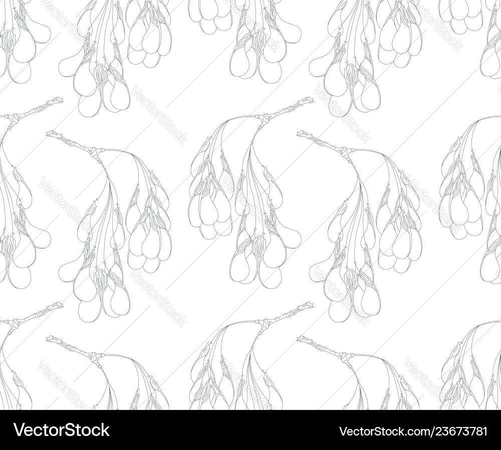 Seamless pattern with maple branches Vector Image