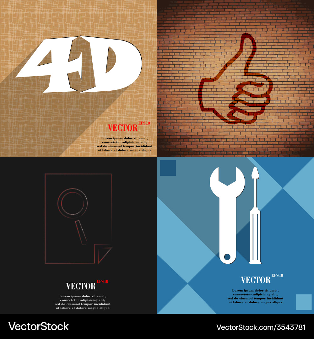 Set of abstract backgrounds with different web vector image