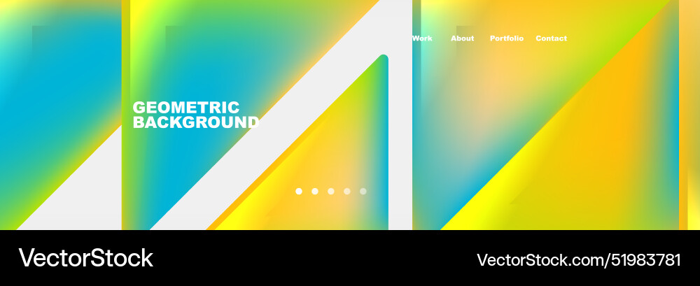Triangle minimal web site page background design vector image