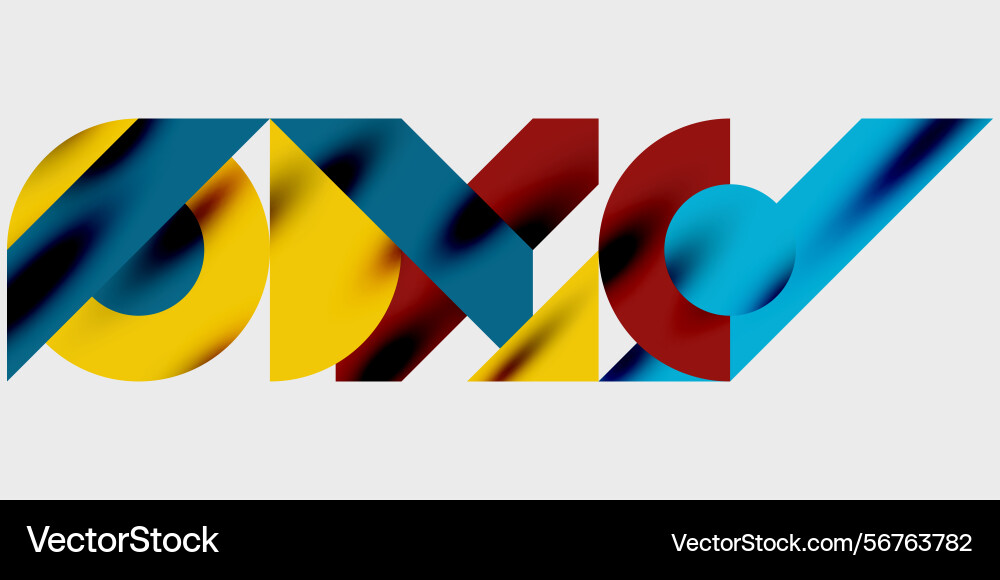Abstract shapes overlap creating vibrant colorful Abstract shapes overlap creating vibrant colorful Vector Image
