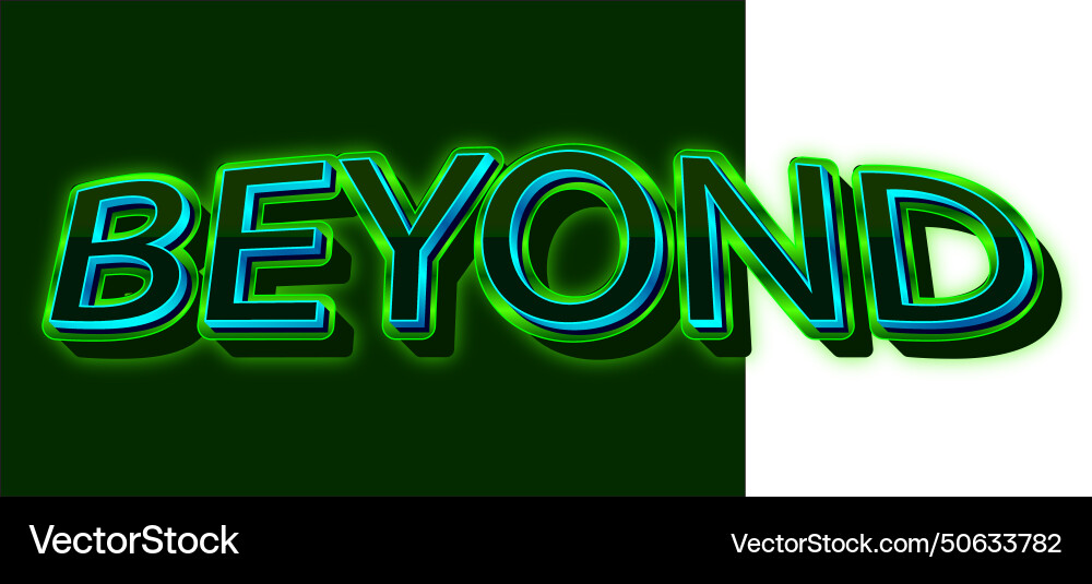Beyond editable text effect modern 3d style Beyond editable text effect modern 3d style vector image