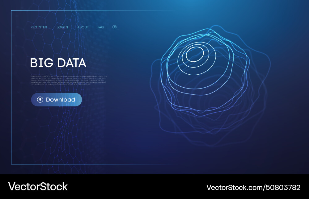 Big data visualization concept with abstract vector image