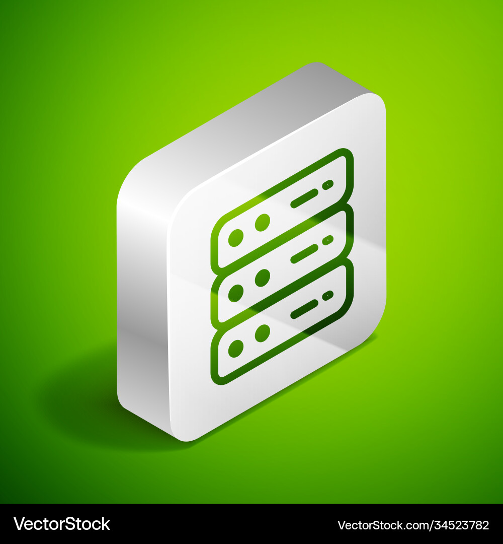 Black line server data web hosting icon isolated Vector Image