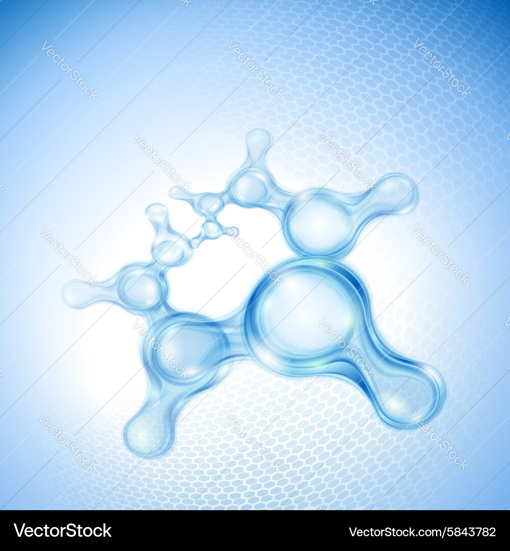 Blue molecule Royalty Free Vector Image - VectorStock