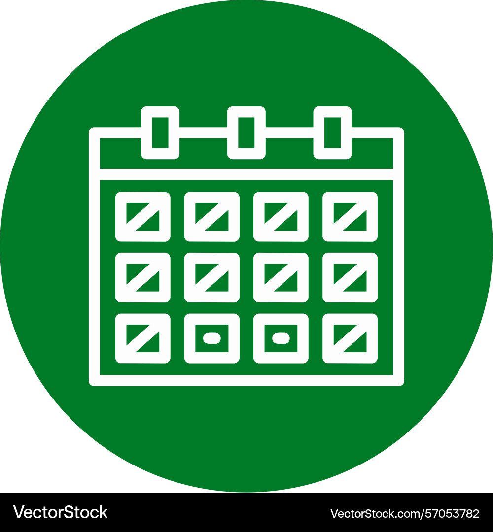 Calendar with event date line circle style icon Vector Image