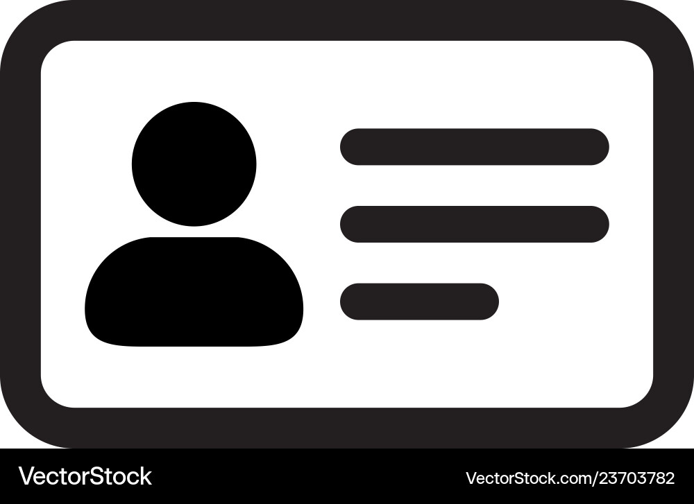 Card icon male user person profile avatar symbol Card icon male user person profile avatar symbol vector image