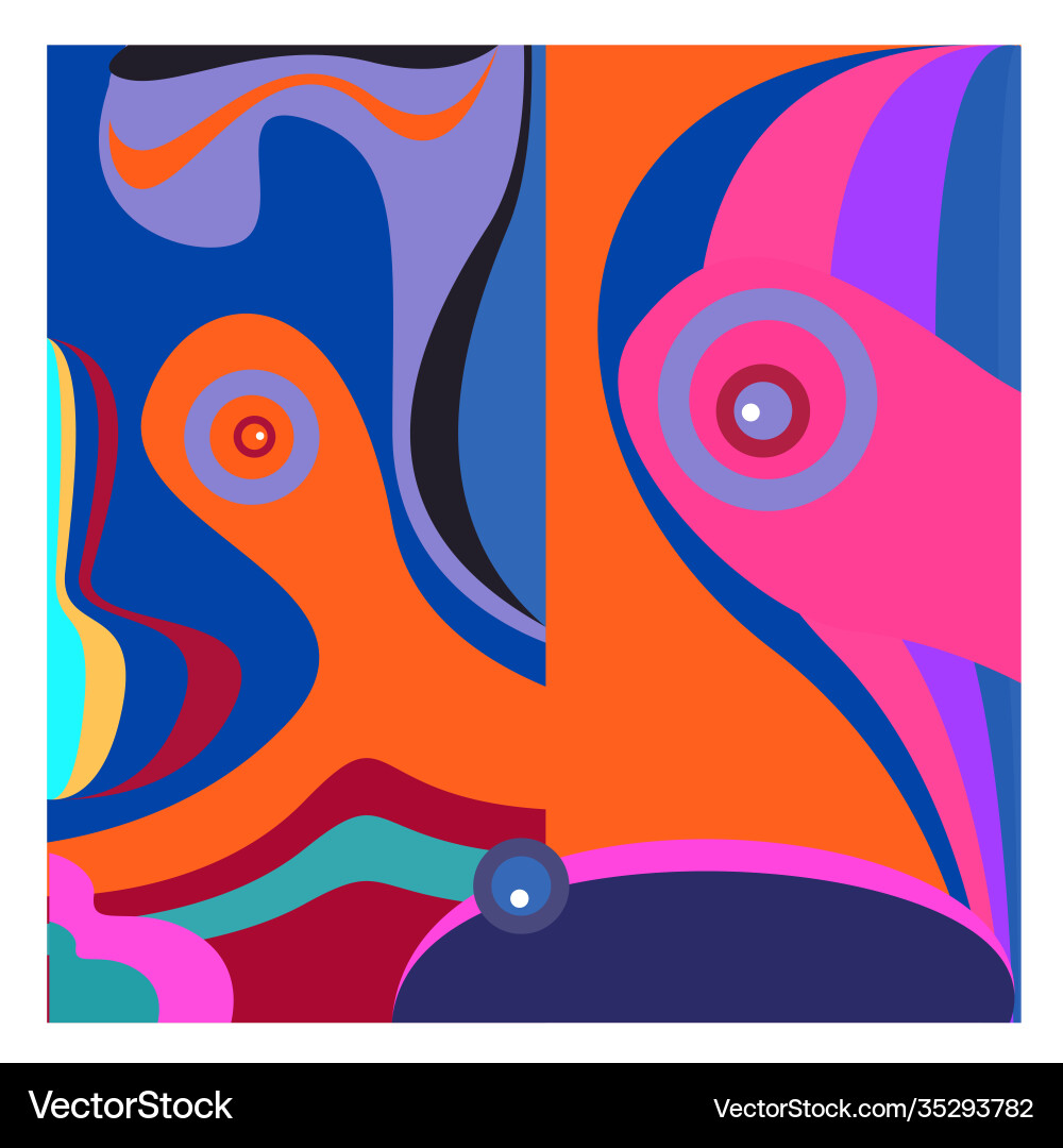 Colorful geometric and curve background pattern Vector Image