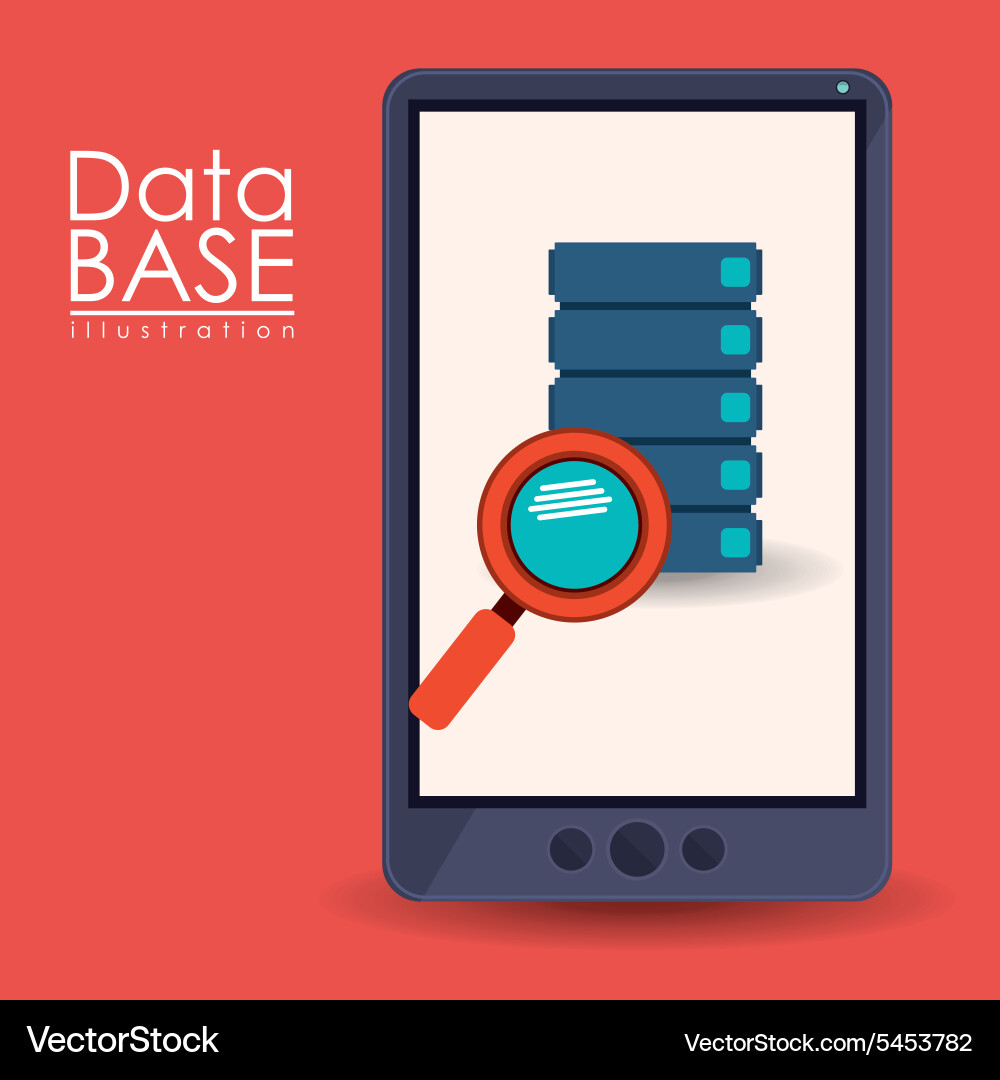 Data base design vector image