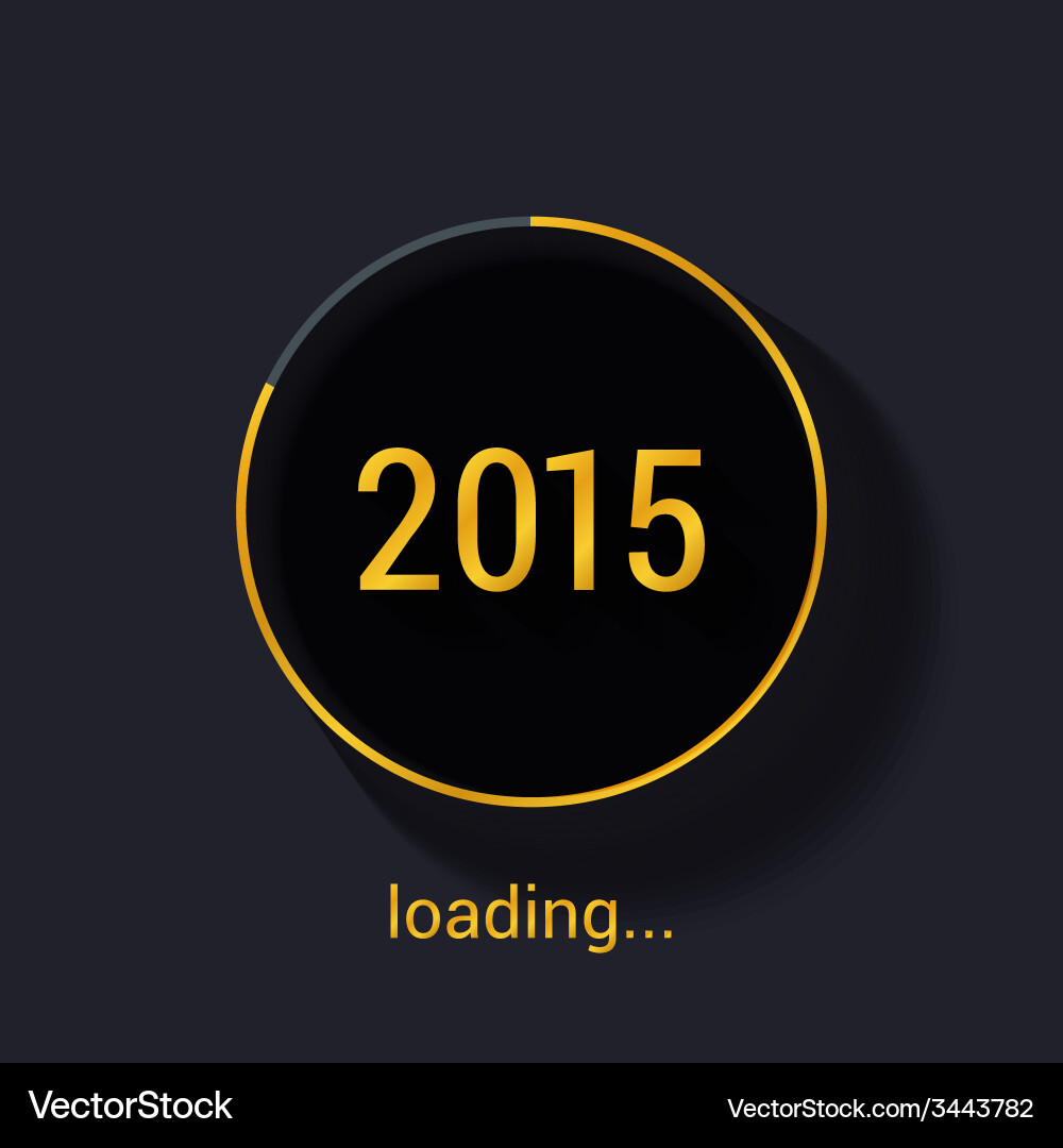 Gold Progress Loading Circle vector image