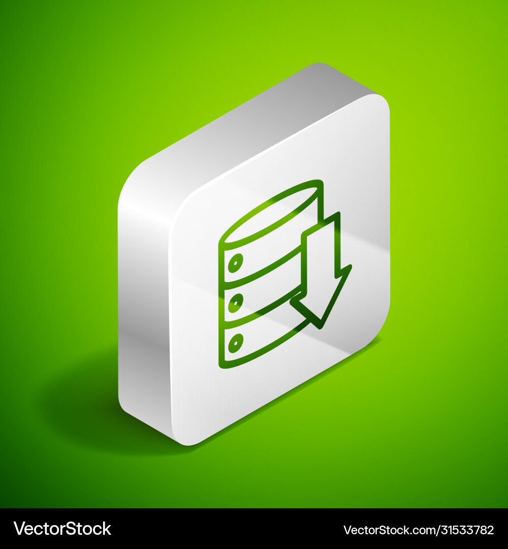 Isometric line server data web hosting icon Isometric line server data web hosting icon Vector Image