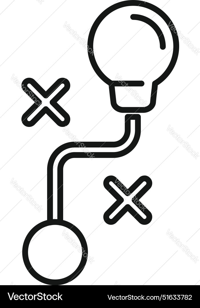 Problem solving process reaching solution avoiding Problem solving process reaching solution avoiding vector image
