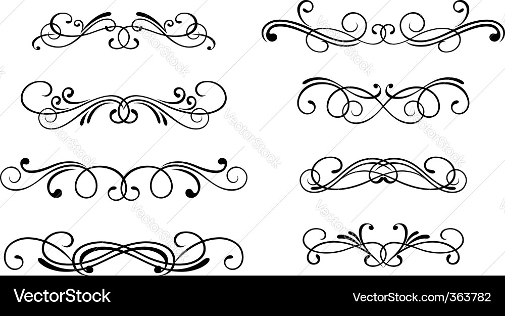 Swirl Decorative Elements vector image