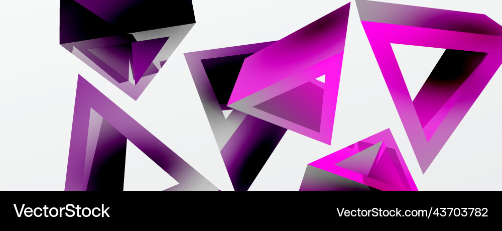 Triangle abstract background 3d basic Vector Image