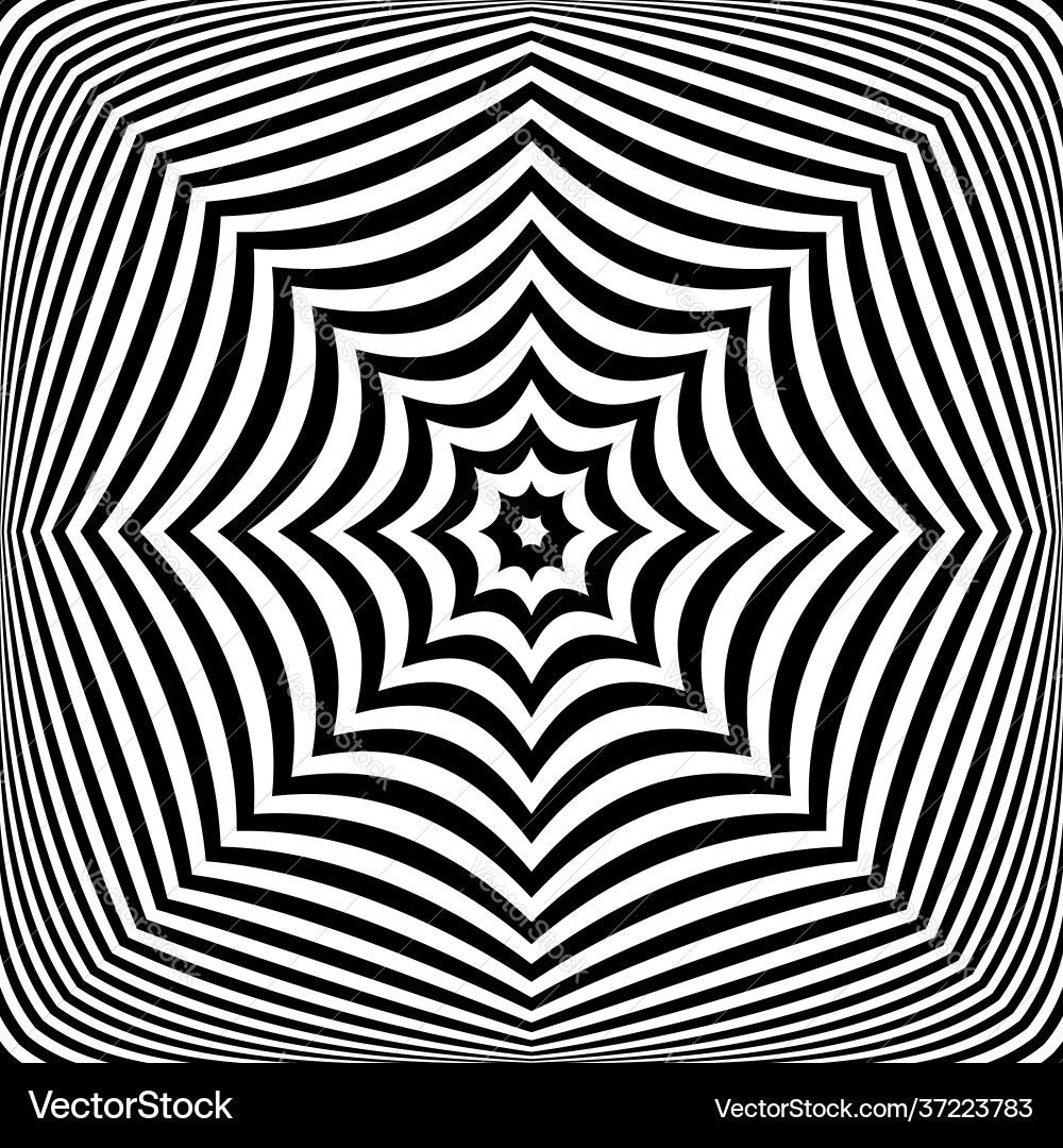 Abstract op art pattern vector image