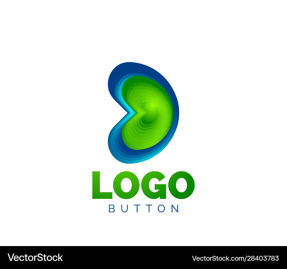 Abstract round shape logo template minimal Abstract round shape logo template minimal Vector Image