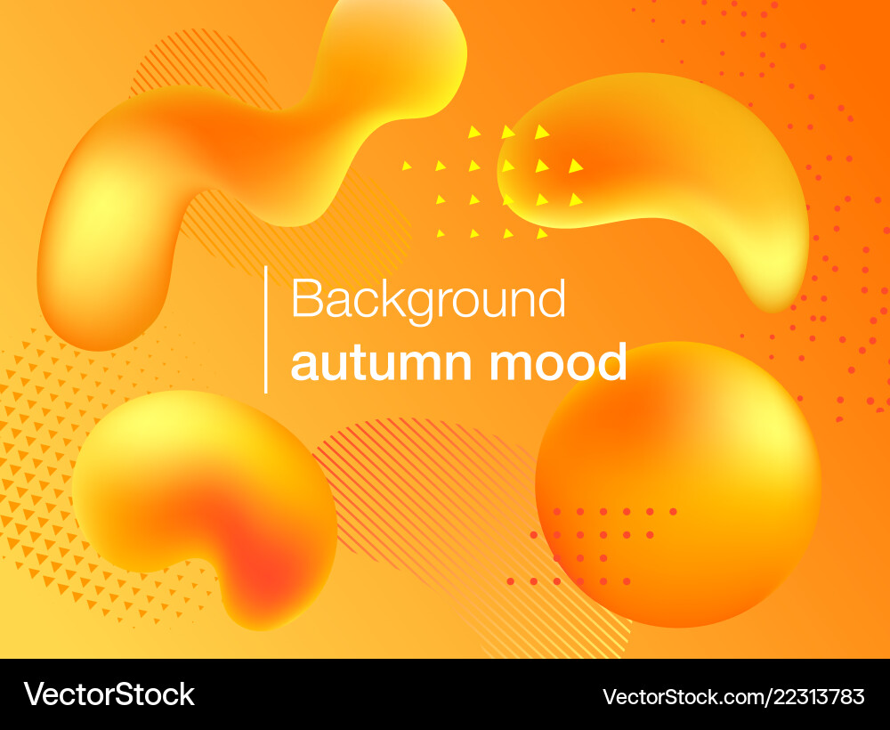 Autumn background with colorful gradient shapes Autumn background with colorful gradient shapes vector image