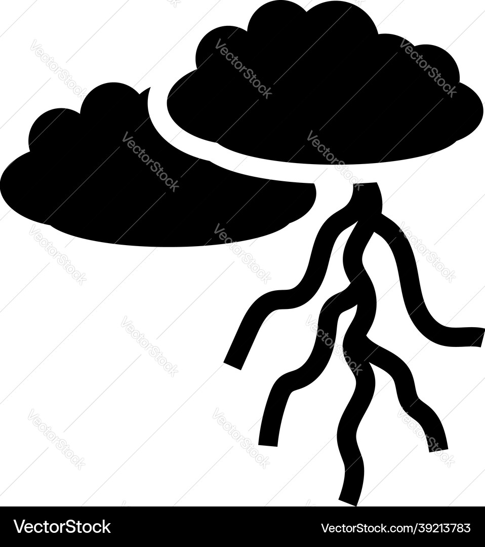 Clouds and lightning icon Royalty Free Vector Image