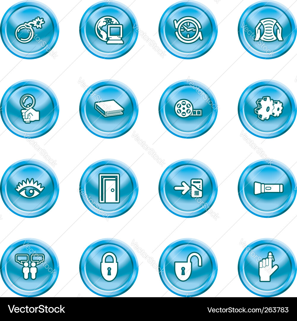 Computer and internet icons vector image