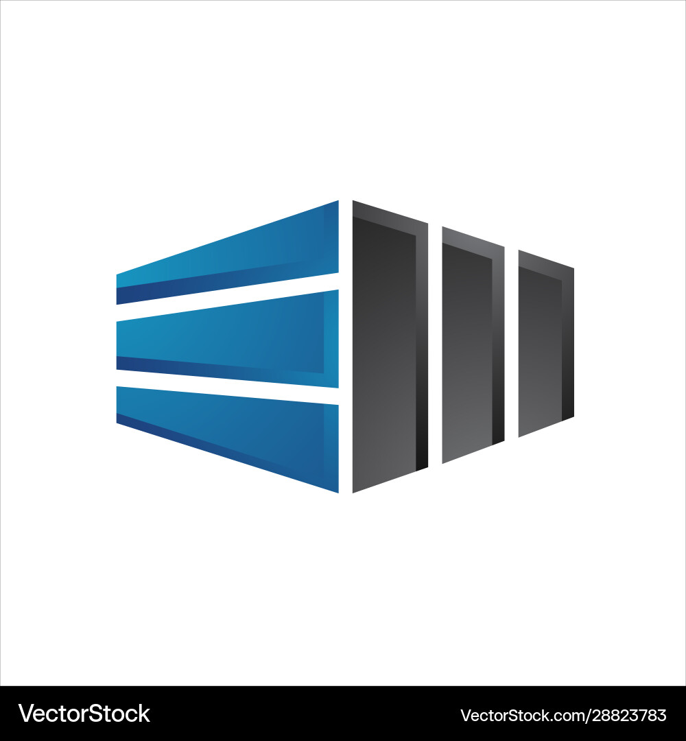 Creative building cladding logo design Vector Image