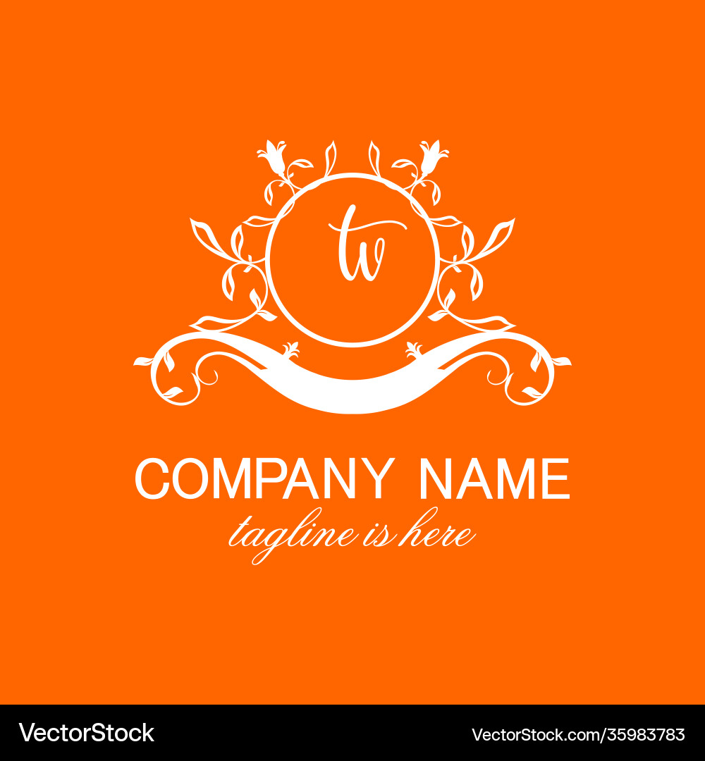 Elegant Initial Logo - Botanical Script Vector Image
