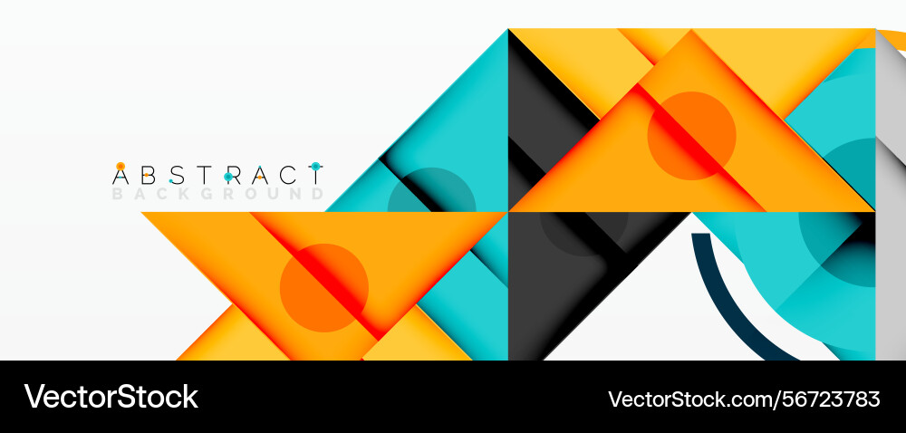Geometric shapes overlap creating vibrant Vector Image