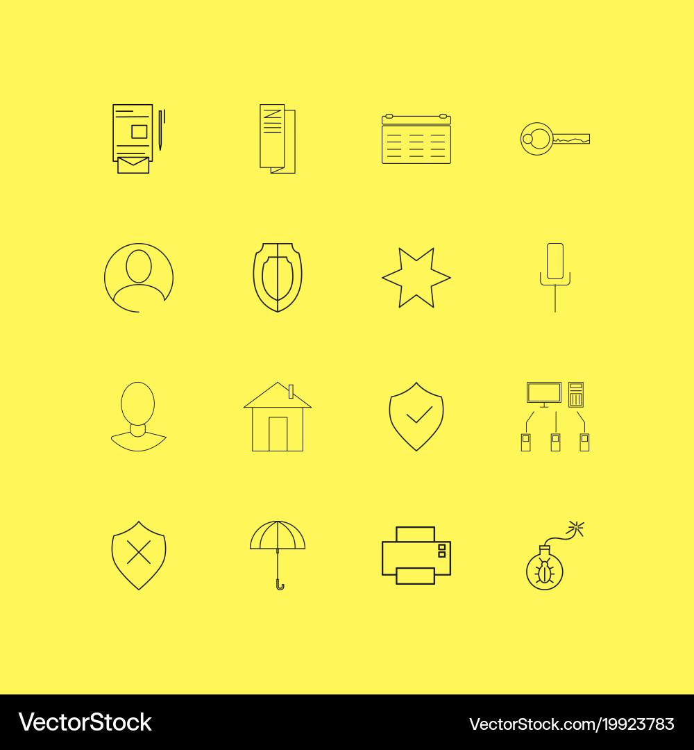 Internet of things linear icon set simple outline vector image