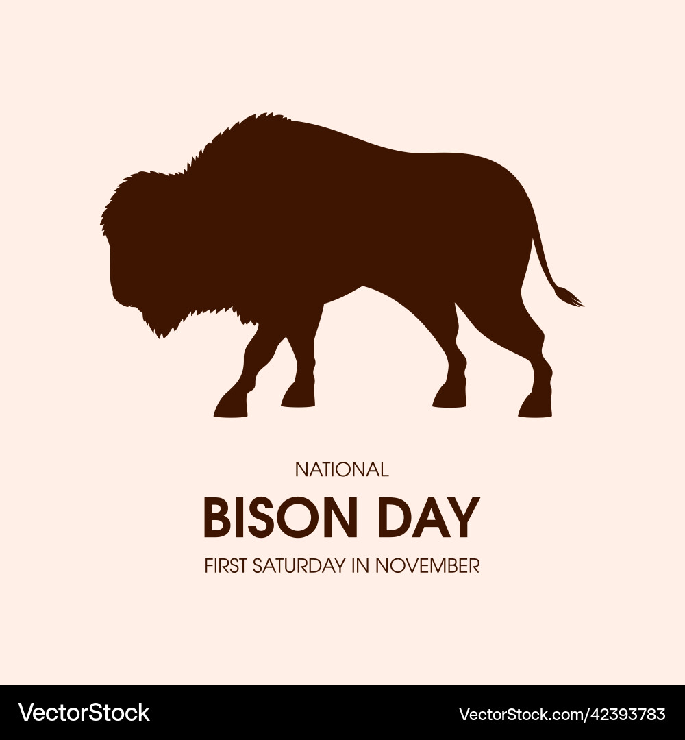 National bison day National bison day vector image