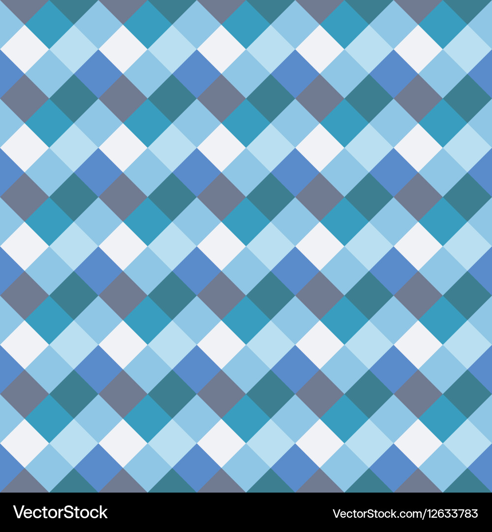 Seamless geometric checked pattern diagonal vector image