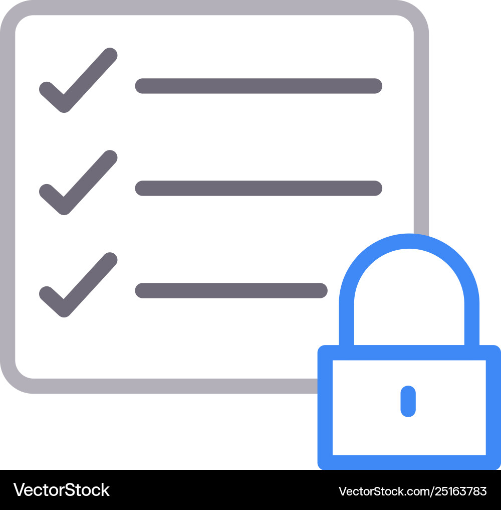 Secure checklist Secure checklist vector image