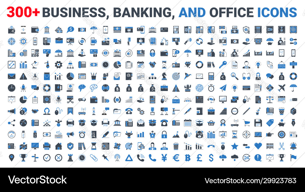Set business banking and finance icons Set business banking and finance icons vector image
