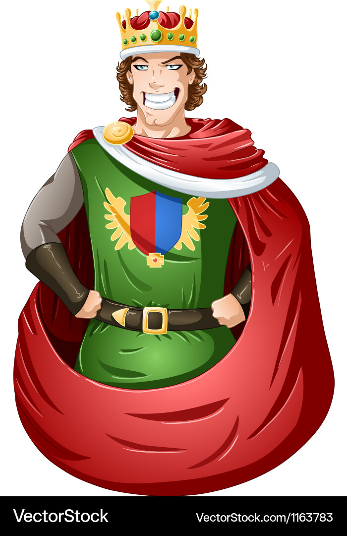 Smiling Young King Vector Image