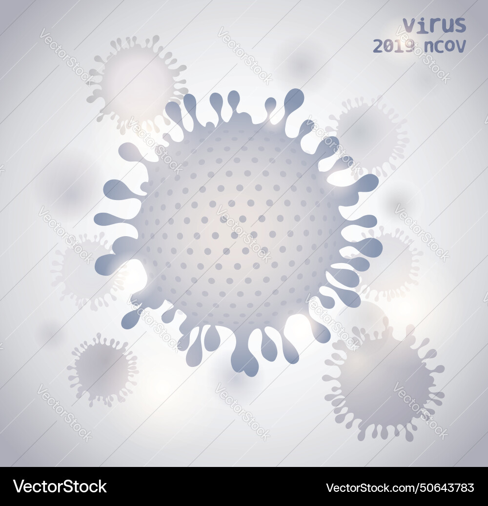 Symbolic conditional image of a virus Symbolic conditional image of a virus vector image